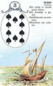 lenormand kaart 3 schip