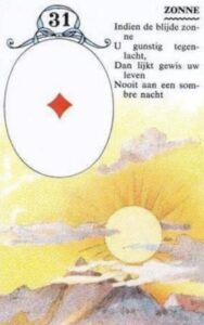 Lenormand kaart 31 de zonne